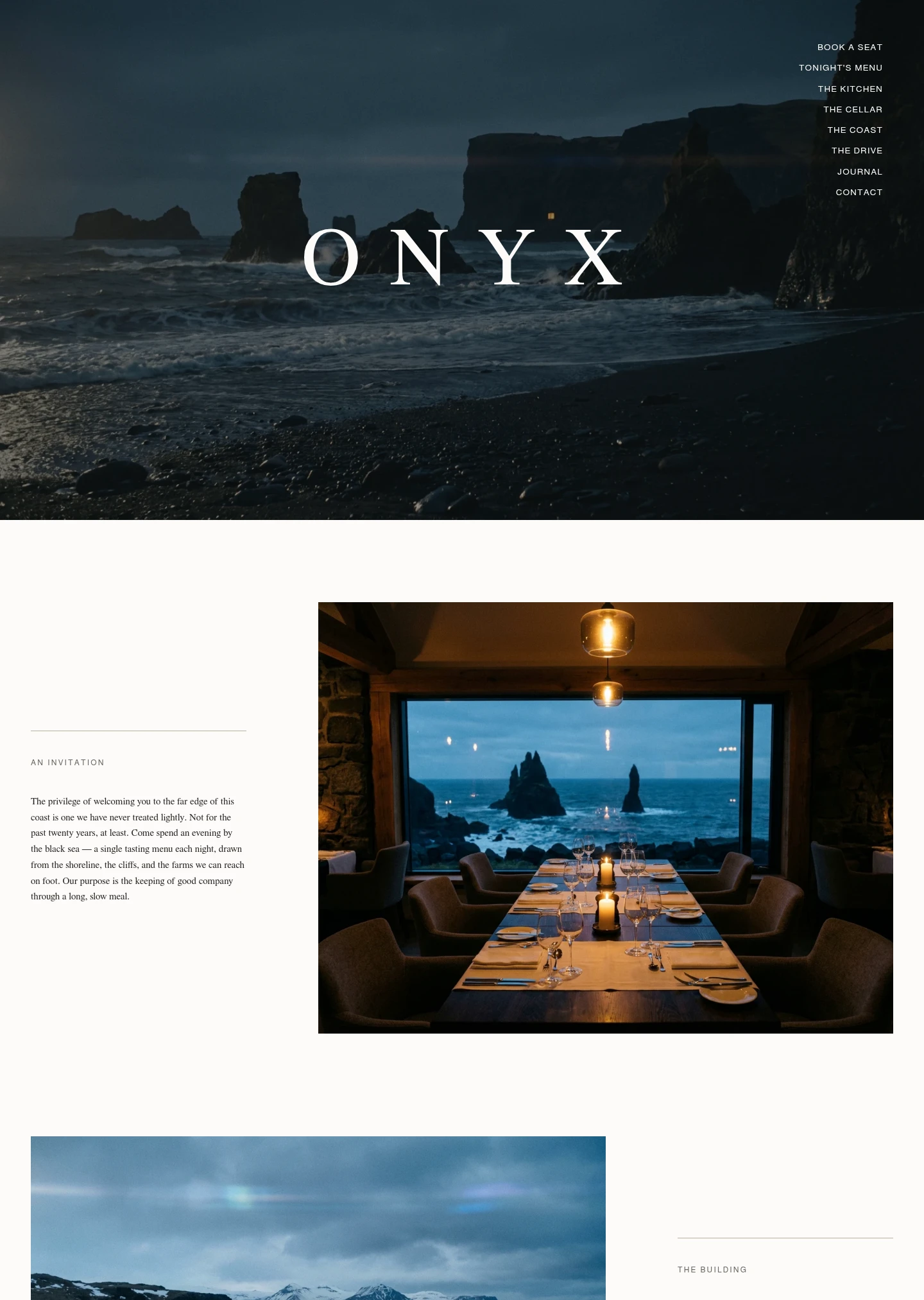 Onyx website design style preview